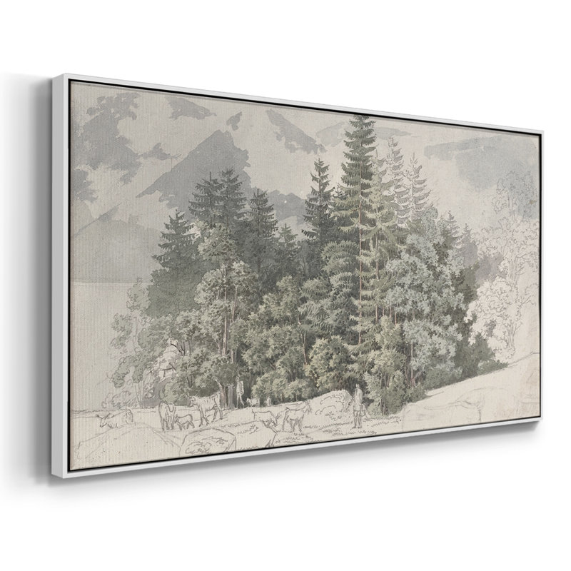 Série paysage - CDIV - Toile tendue avec châssis encadré - Prêt à être accroché, H 25 po x l 49 po, Blanc