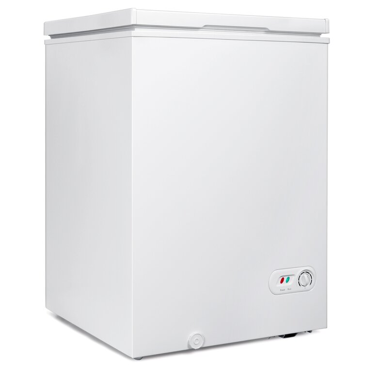  R.W.FLAME Chest Freezer 3.5 Cubic Feet, Deep Freezer,  Adjustable Temperature, Energy Saving, Top Open Door Compact Freezer (3.5  Cubic Feet, White) : Appliances