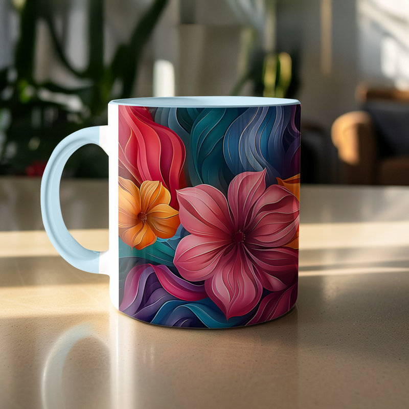 Ceramic Coffee Mug, Light Blue
