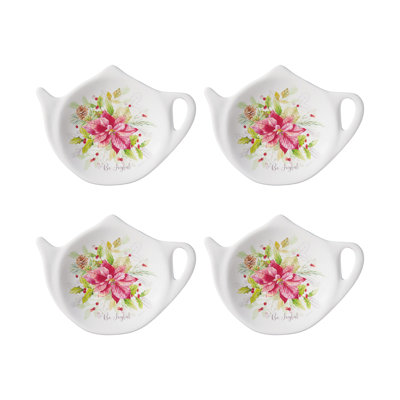 Set of 8 Teabag Holder Joyful Holiday