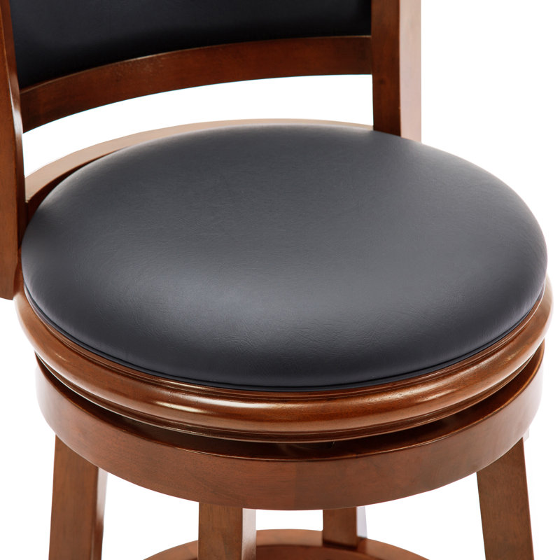 Comptoir pivotant, bar et très grand tabouret en bois Analuz, Cerise, Noir, Tabouret de bar (siège d'une hauteur de 30 po)