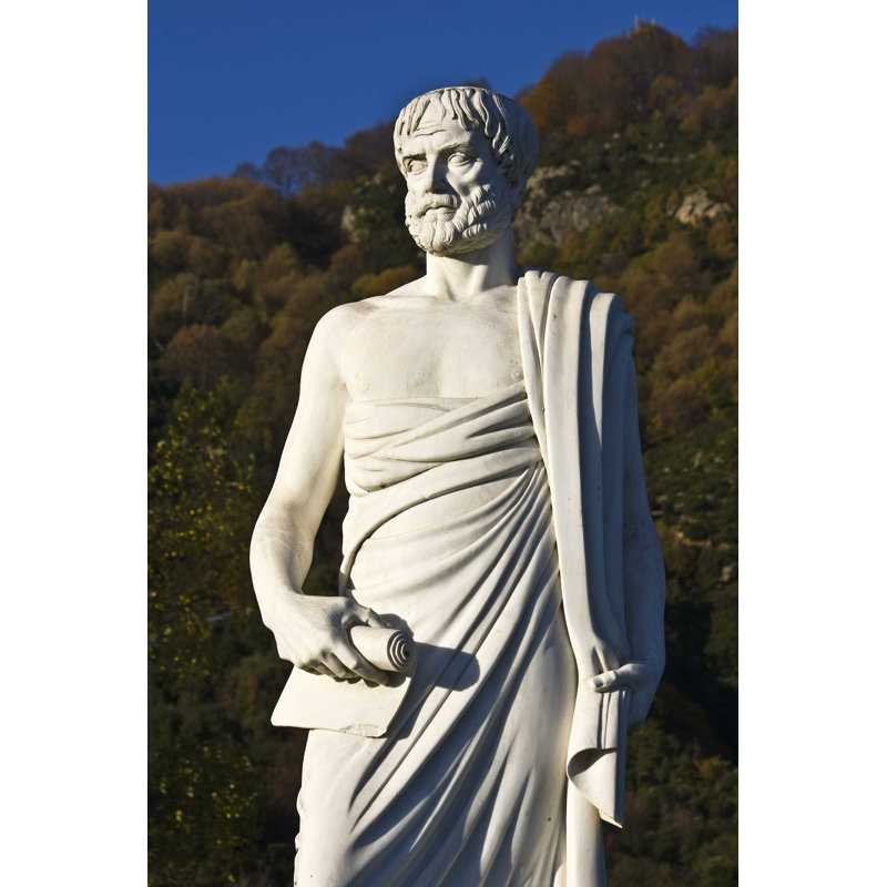 Statue d'Aristote - photographie sur toile tendue, H 30 po x l 20 po