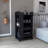 Lansing Bar Cart with Glass Door, 6 shelves and Casters, Living Room-558704159-558704158
