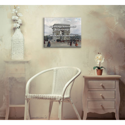 Artsy Quote "Big things have small beginnings." By Michael Fassbender Gallery Wrapped Canvas