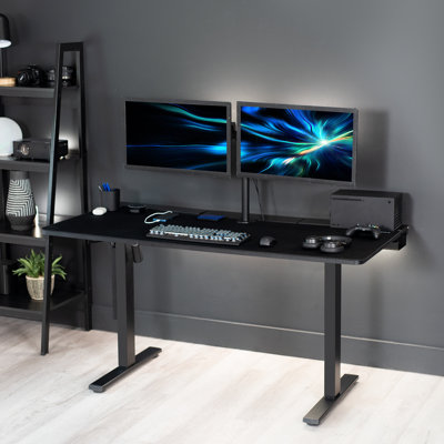 VIVO 60" x 30" Concealed Cable Table Top w/ Pad for Standing Desk Frames, DESK-TOP3