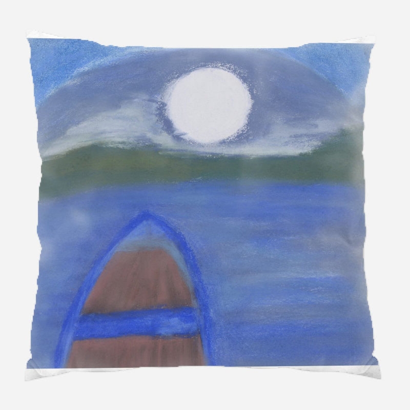 Coussin décoratif full moon Markert, Microsuède, Intérieur