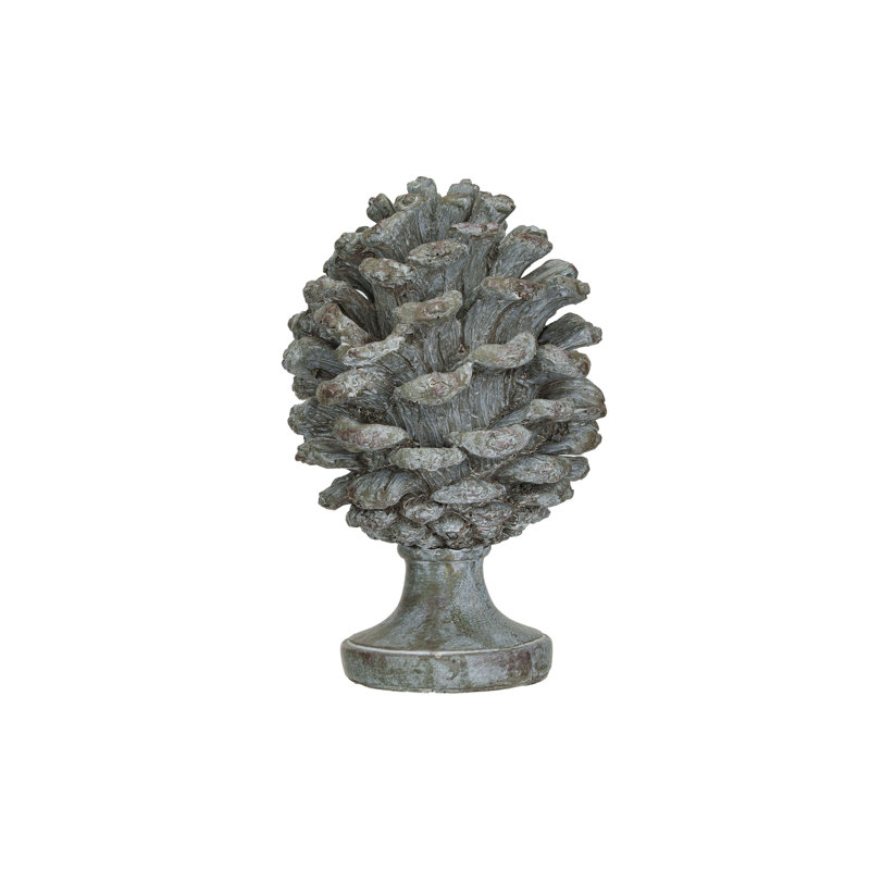Round Resin Pinecone Finial With Base