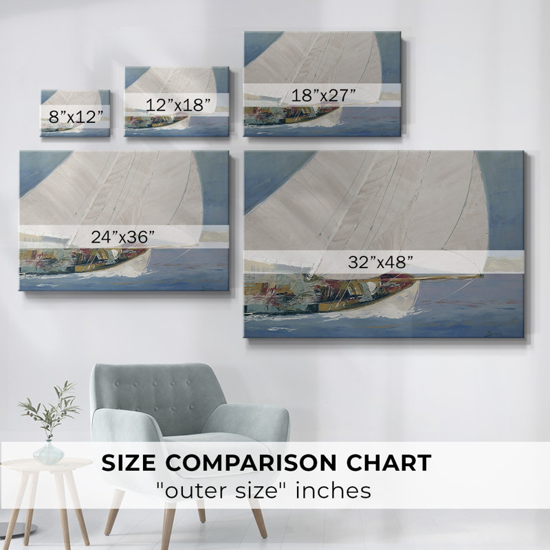 LAC SAILING-Toile tendue avec châssis, H 32 po x l 48 po