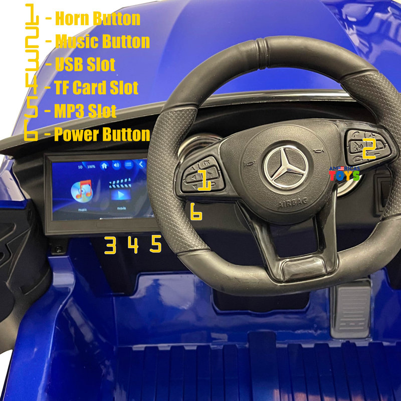 Voiture sous licence avec télécommande Mercedes, Bleu