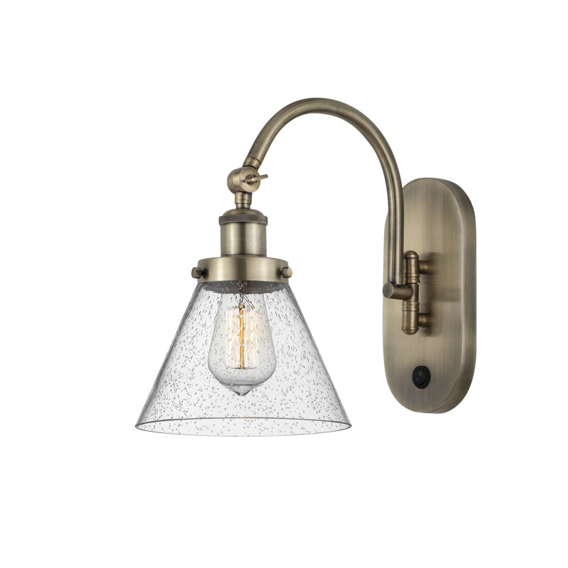 Shauna Steel;Cast Brass Swing Arm Sconce, Antique Brass, No Bulb Included