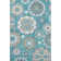Premium Machine Washable Prisco Teal Rug