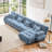 Free Combination Modular Sectional Sofa, L Shaped Couch, 4-Seater Comfy Cloud Couch With Ottoman-136921065