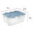 Sterilite 40 Qt Hinged Lid Storage Box, Plastic Container, Washed Blue, 24 Pack-123432604