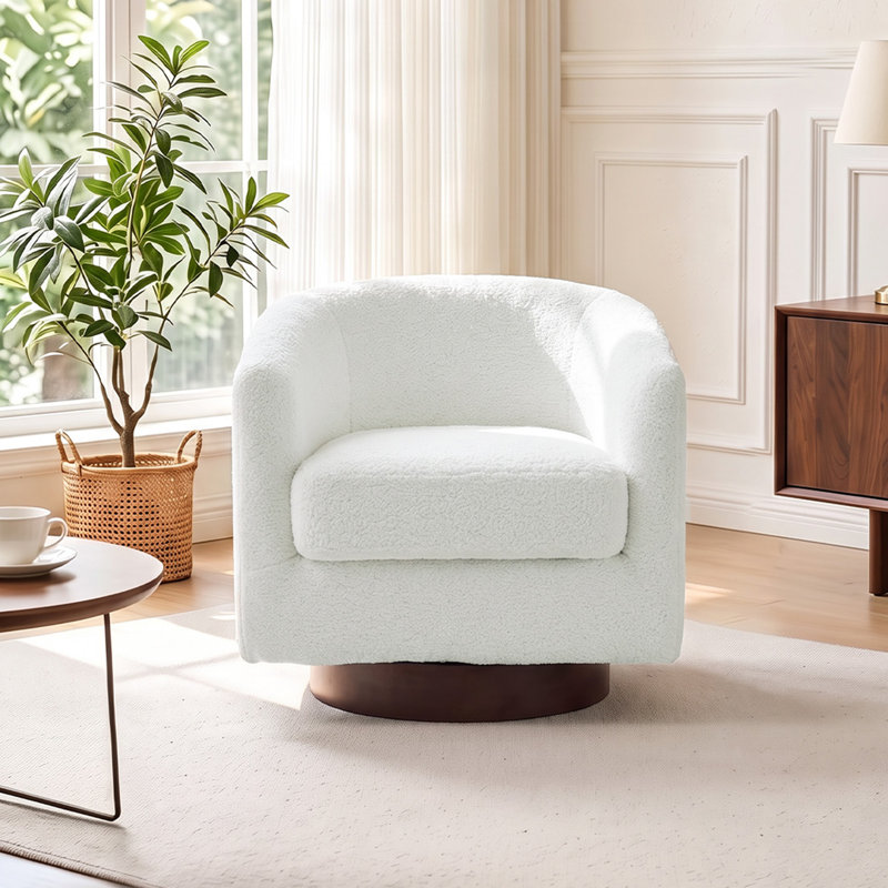 Upholstered Teddy Swivel Accent Chair