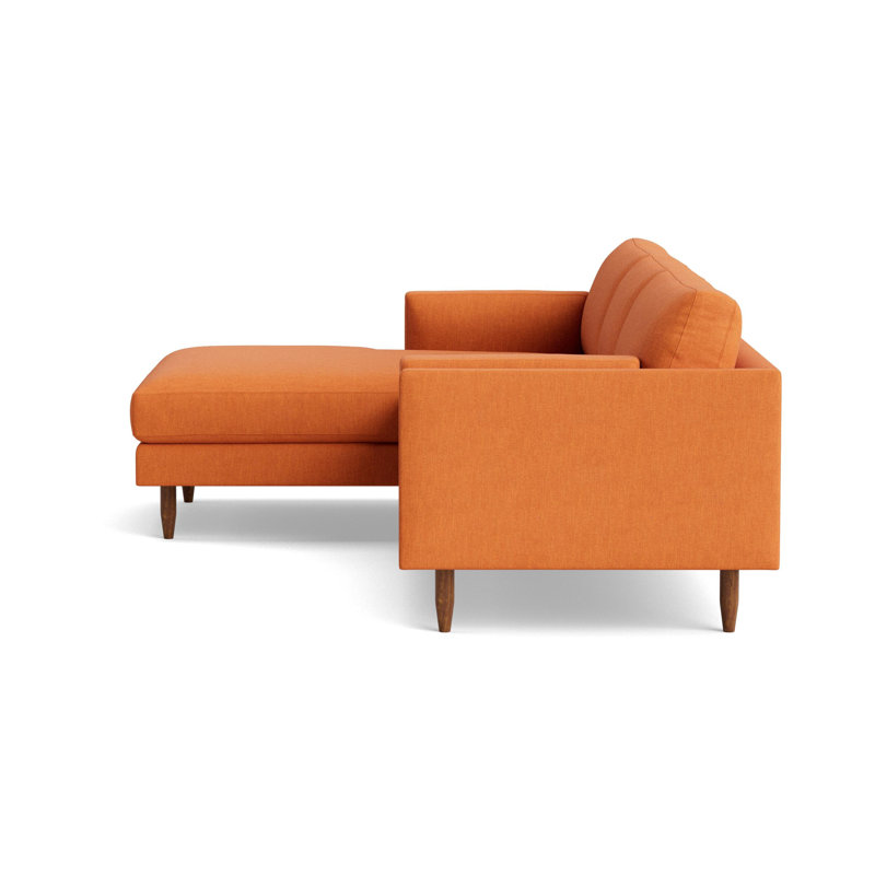 Skinny Fat Chaise Sectional, Left Hand Facing, Performance Weave - Carrot