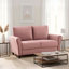 Ensemble de canapés de style moderne du milieu du siècle avec accoudoirs incurvés et coussins moelleux pour un agencement confortable dans le salon-1368769800