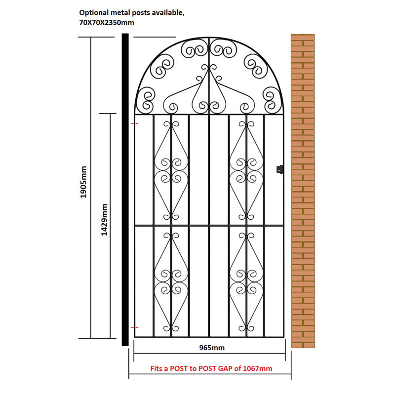 Brizendine Gate Fencing, 122cm W X 198cm H