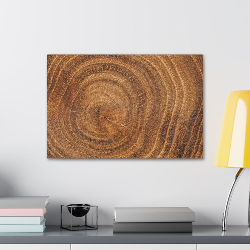 Art mural sur toile, texture en bois, H 16 po x l 20 po