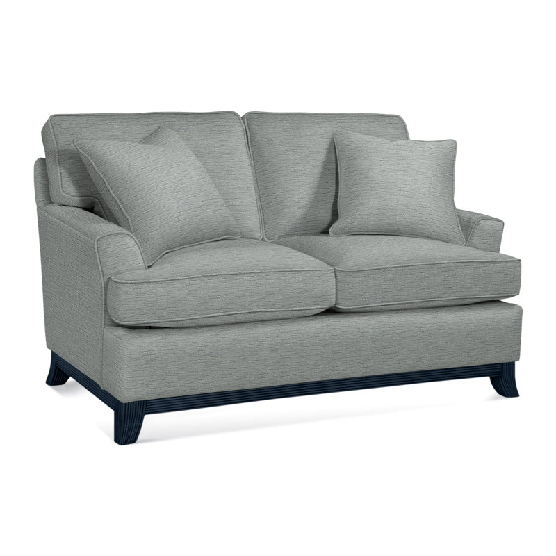 Oaks Way Loveseat, Brown Geometric, 0456-33, Navy Finish