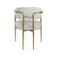 Fauteuil en chenille et or beige (ensemble de 2)