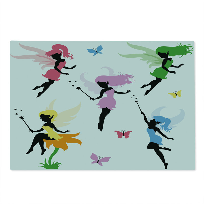 Ambesonne Fantasy Cutting Board Large Size Pixie Elf Multicolor