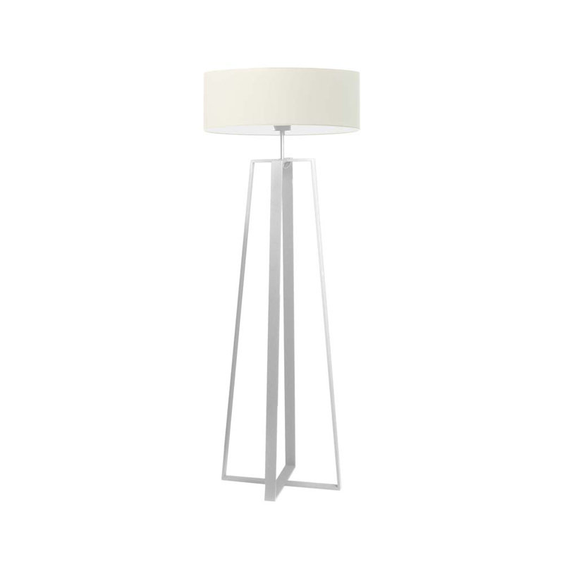 Arnessa 158cm Traditional Floor Lamp, Ecru, White