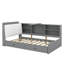 Lit plateforme simple avec tête de lit, tablettes et tiroirs de rangement-1322192791