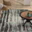Tapis argenté tissé à plat à la main à motif abstrait Zowie-23203206