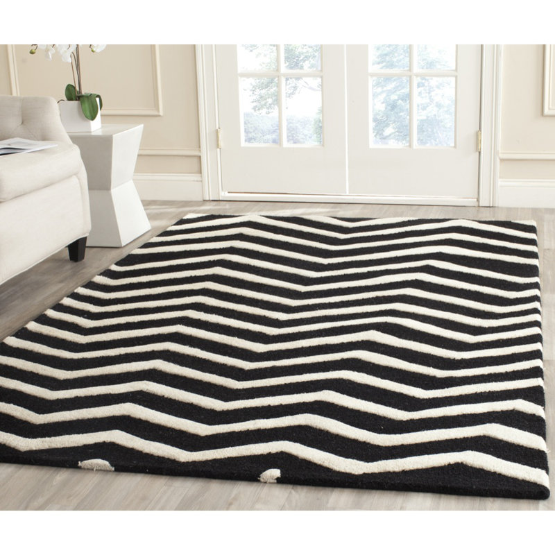 Tapis en laine touffeté à la main Sanyla, Rectangle 5 pi x 8 pi