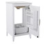 Meuble-lavabo de salle de bain avec lavabo - Finition peinte et poignée dorée-969074866