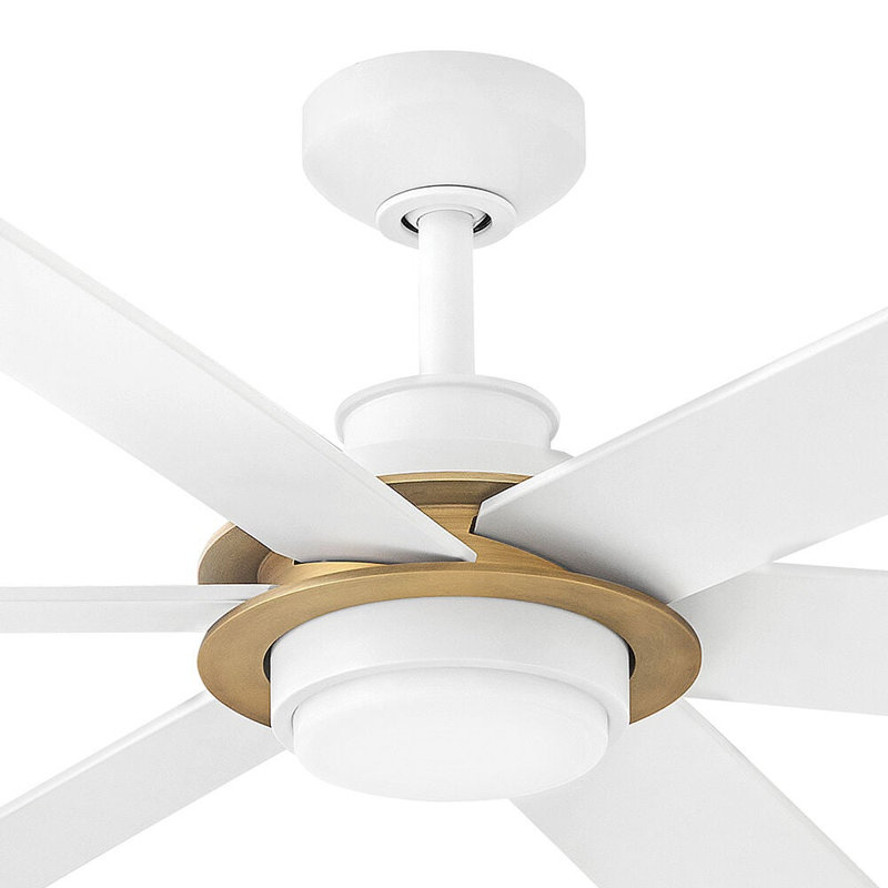 Hinkley Andros LED Ceiling Fan, White, Matte White