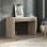 Bureau rectangulaire cannelé de 47,5 po de large Palmera blanc aulne