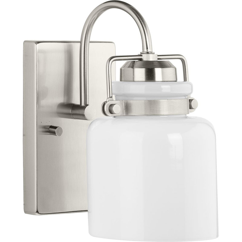 Dimmable Bath Sconce, Brushed Nickel
