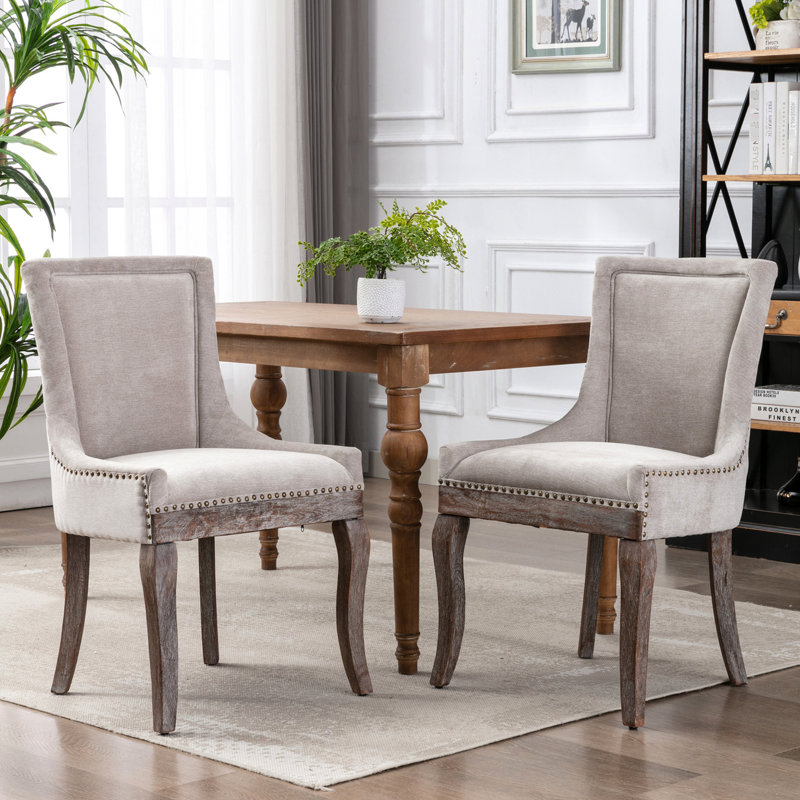 Chaises de salle à manger Kieffer, Gris clair