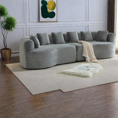 Canapé modulaire en velours côtelé 111,5 pouces Compression Cloud