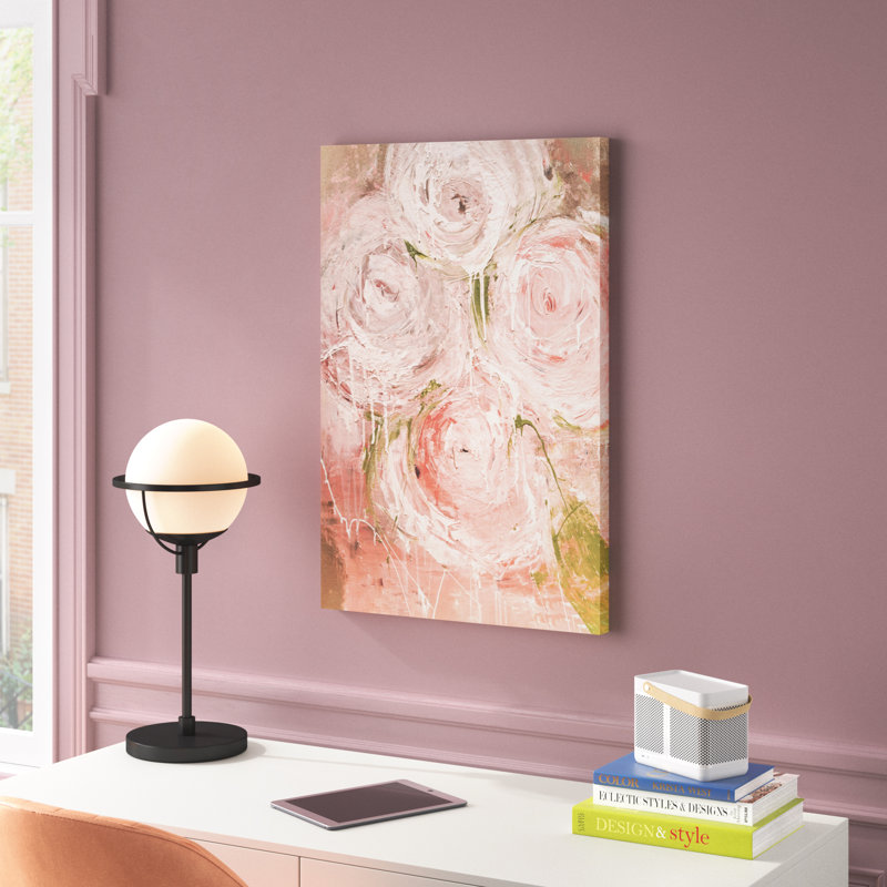 Rose rétro, H 30 po x l 20 po x P 1,25 po