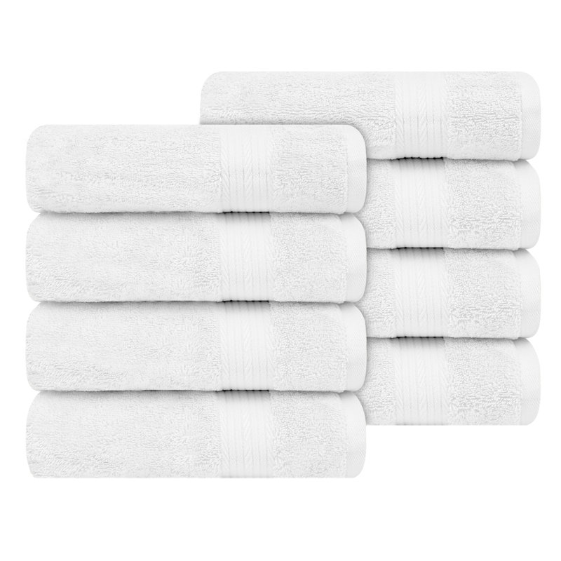 Essuie-mains 100% coton absorbant et à séchage rapide, Blanc