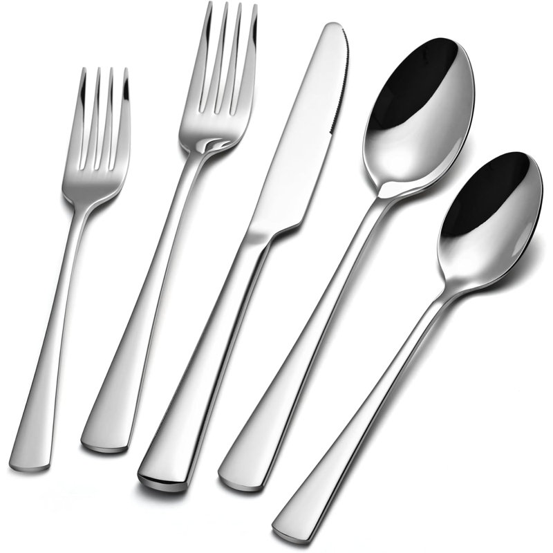 Ensemble de couverts pour 8, 40 pièces en acier inoxydable forgé 18/10