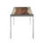 Alieza Glass Top Metal Base Dining Table-1470113059