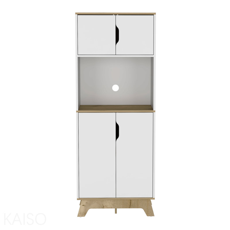 1-Drawer Microwave Pantry Storage Cabinet