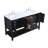 Bonsai 60'' Double Bathroom Vanity with Carrara Marble Top-209939486