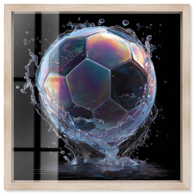 Crystalized Soccer Ball Sports Art Shadowbox Print by Art Remedy