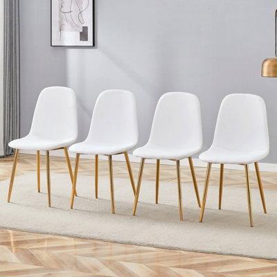 Set Of 4 Dining Chairs With Metal Legs For Various Interior Styles