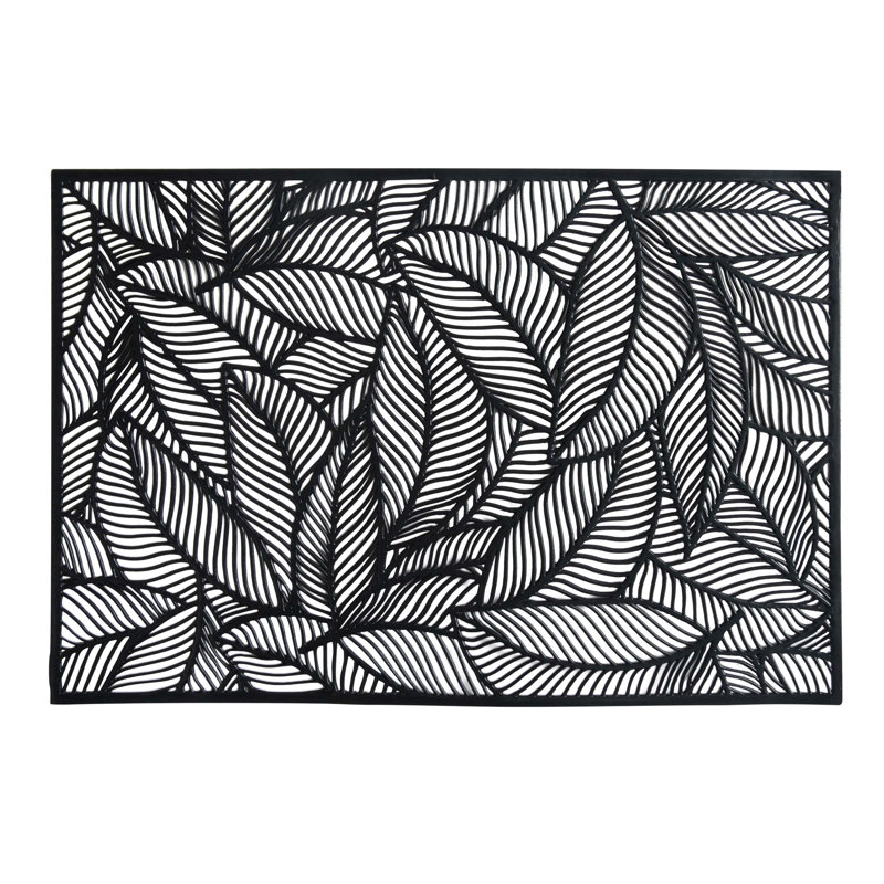 Ensemble de napperons en vinyle 4 pièces, Noir