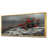 Toile avec cadre flottant or