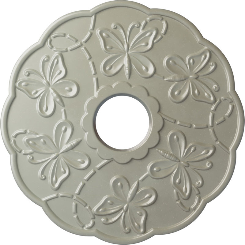 Médaillon de plafond H 17,875 po x l 17,875 po Terrones, Cuivre Flash
