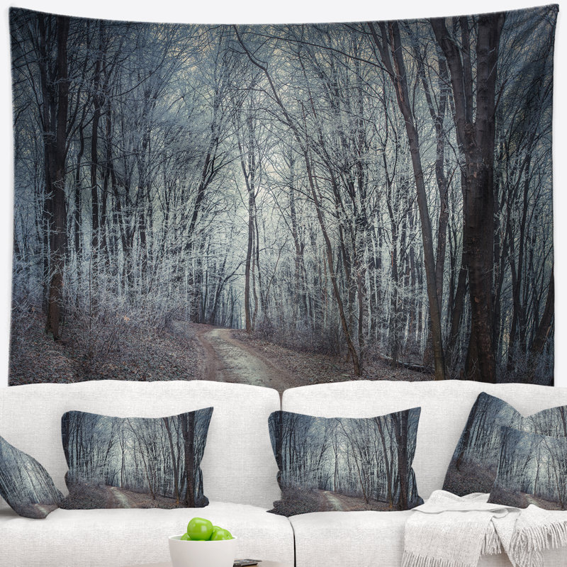 Tapisserie de forêt à chute dense en polyester avec accessoires suspendus inclus, H 32 po x l 39 po