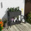 Mini cadre froid en bois, serre compacte à 2 portes avec roues, lit surélevé avec doublure pour l'intérieur et l'extérieur, noir-947036770