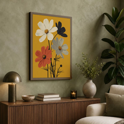 Mid-Century Bloom Botanical - Wrapped Canvas