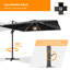 Parasol en porte-à-faux rectangulaire avec leviers à manivelle 138 po x 108 po Sayla inclus-1280582683